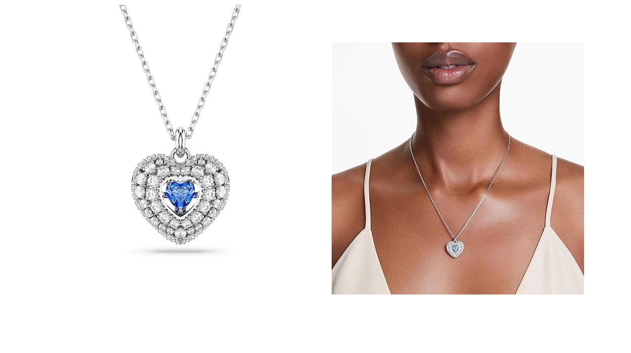 Colgante Swarovski Hyperbola Idyllia corazón azul