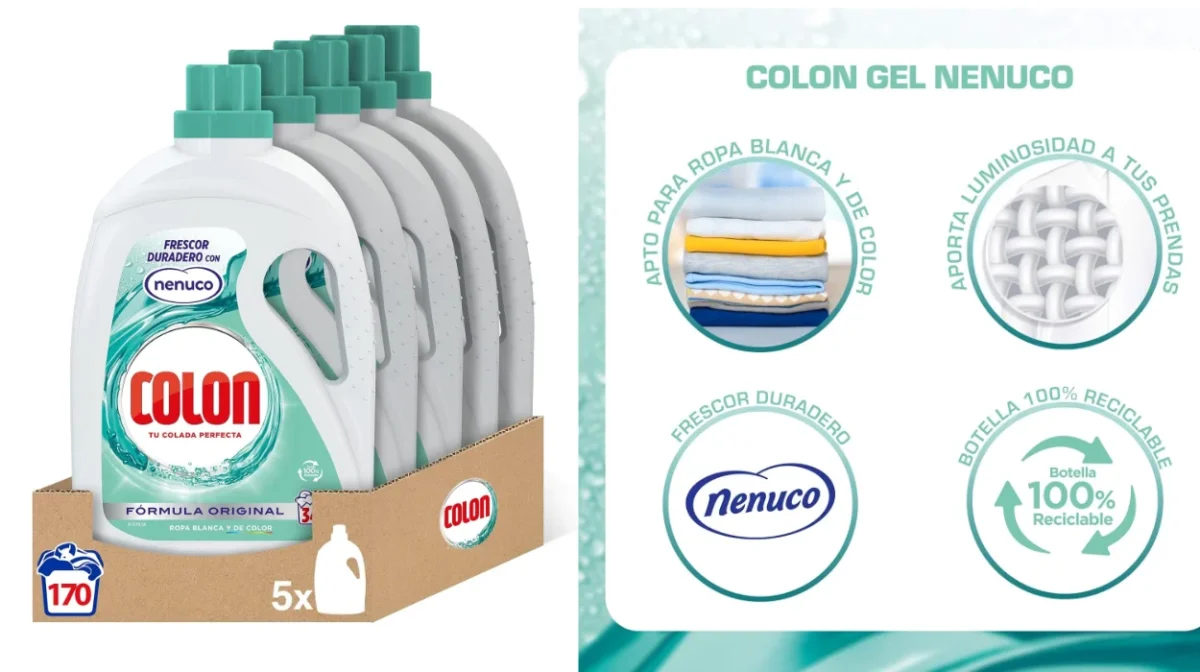 Pack x5 Detergente líquido Colón Nenuco (170 lavados)