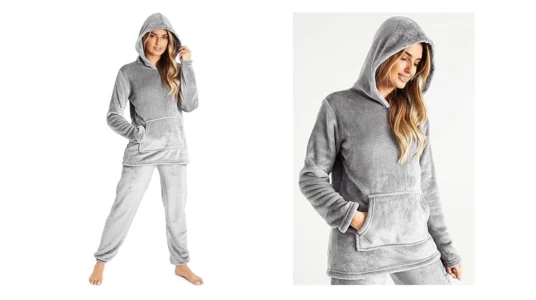 Conjunto de pijama de invierno con capucha CityComfort para mujer