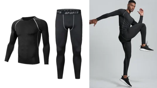 Conjunto de ropa interior térmica para hombre (camiseta y pantalón)