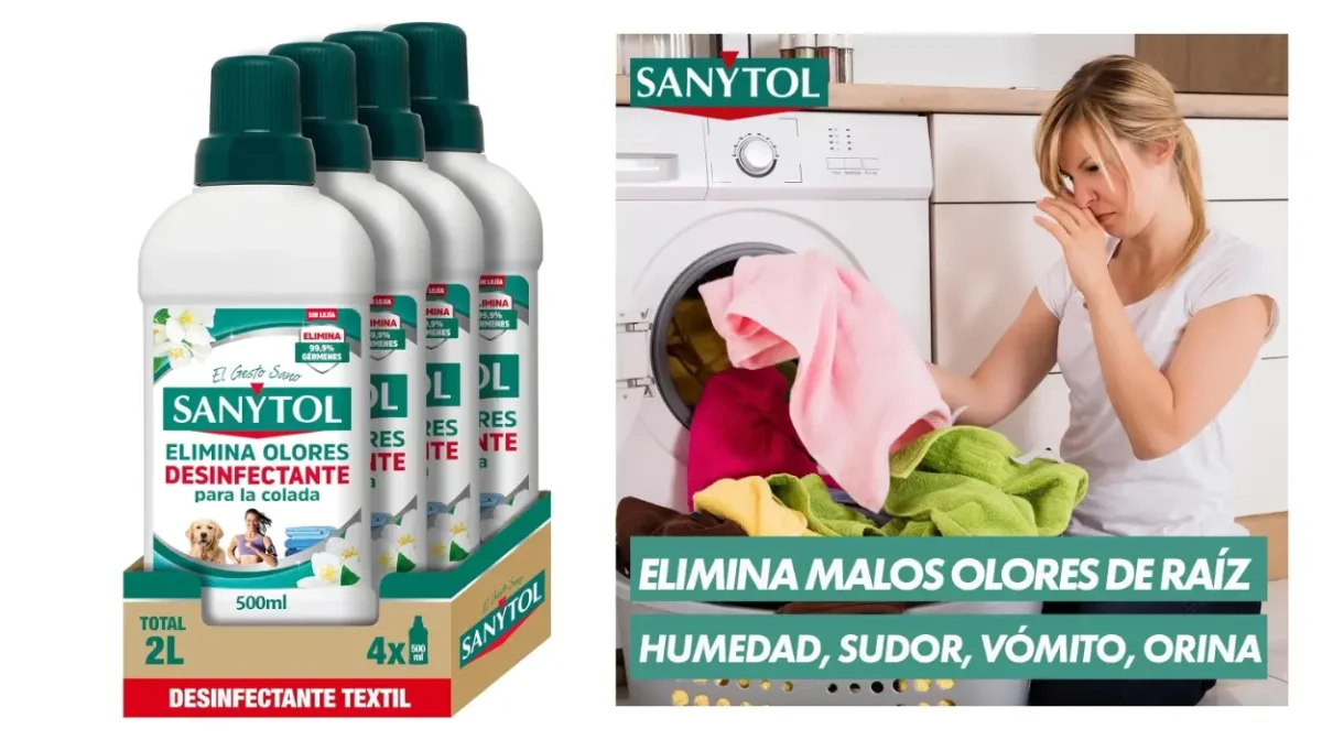 Pack x4 Desinfectante Sanytol Textil para la colada de 500 ml