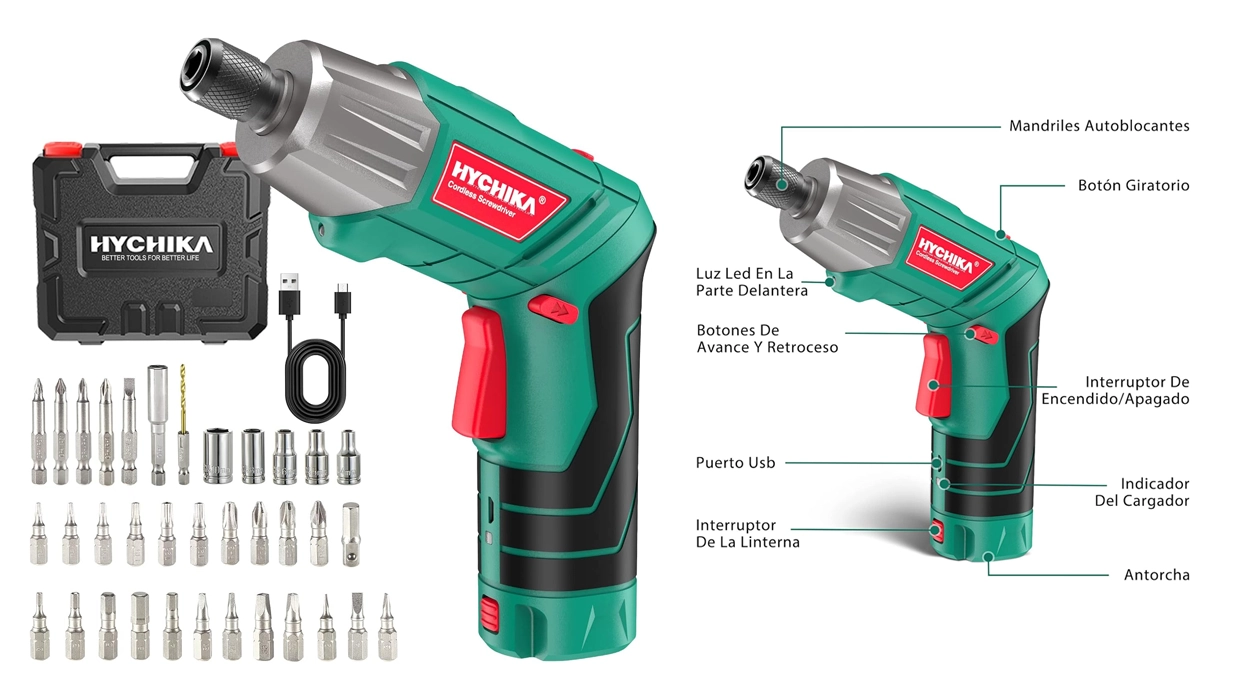 Destornillador eléctrico inalámbrico Hychika