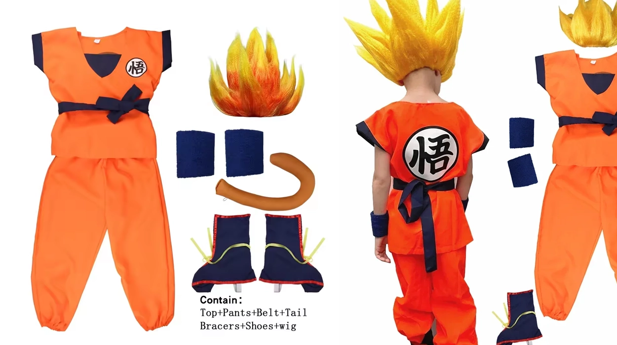 Disfraz completo de Son Goku para niños y adultos