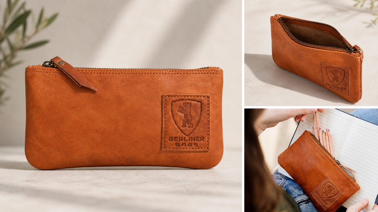 Estuche de piel auténtica Berliner Bags