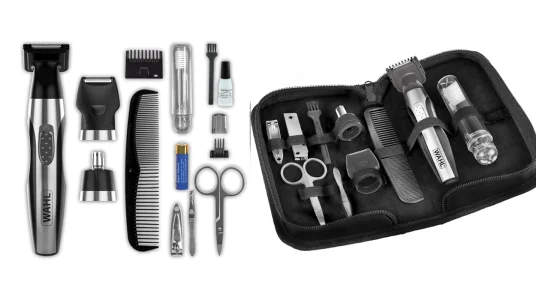 Estuche de viaje con recortadora Wahl + accesorios