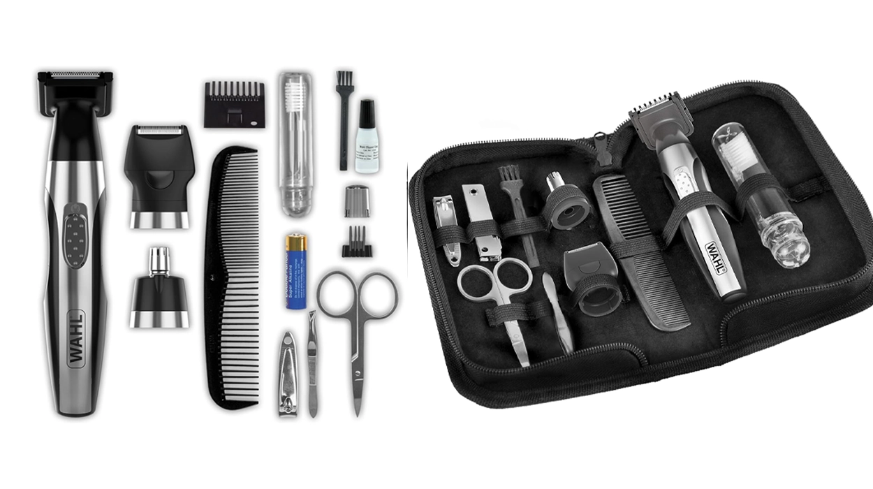 Estuche de viaje con recortadora Wahl + accesorios