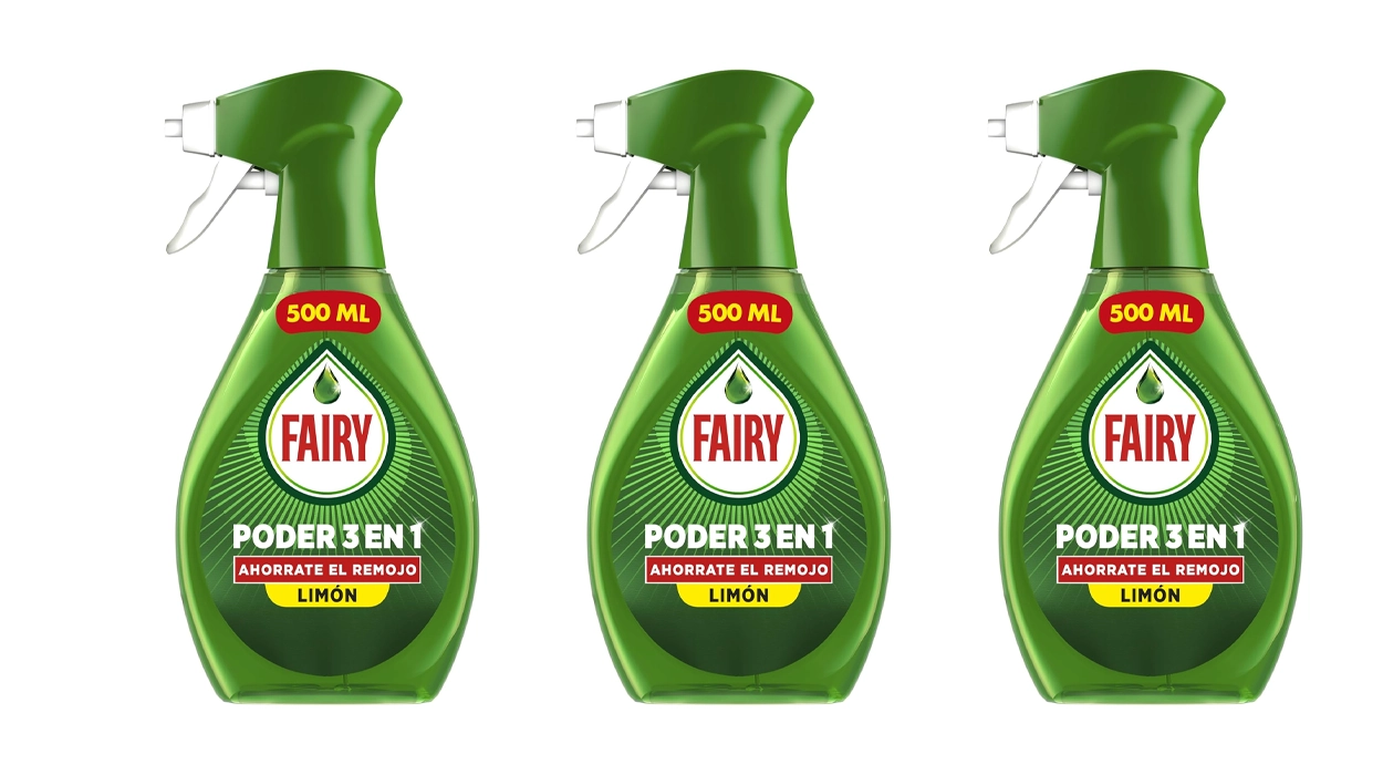 Fairy Poder Sin Remojo Limón Spray, Vajilla y Cocina, Antigrasa, 500ml