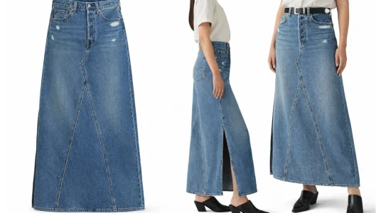 Falda larga Levi's Iconic Long con abertura para mujer