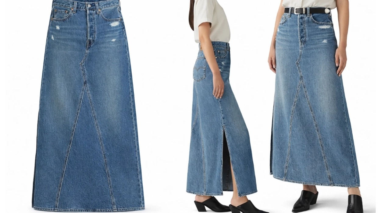 Falda larga Levi's Iconic Long con abertura para mujer