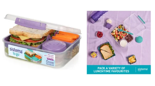 Fiambrera Bento Sistema To Go de 1,65 L con tarrina para yogur o fruta
