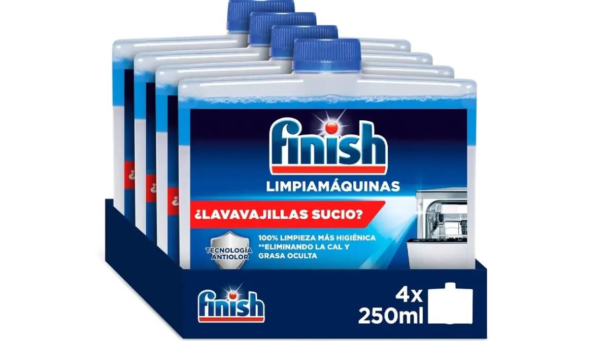 Pack x4 Finish Limpiamáquinas Líquido para lavavajillas