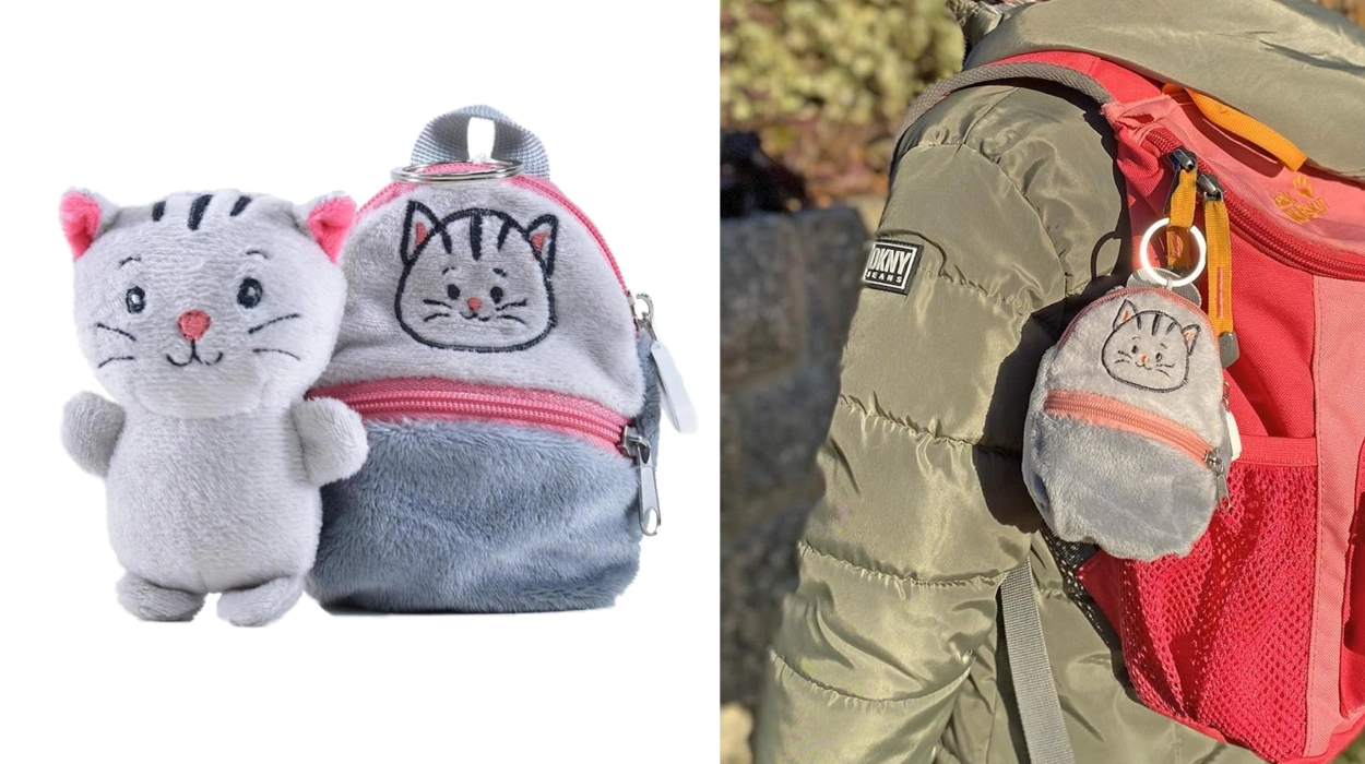 Gato de Peluche MAI en mochila de peluche Kögler 75784 - Friends2Go