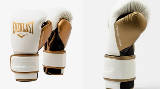 Guantes Everlast Powerlock 2R blanco dorado