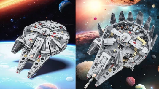 Halcón Milenario Star Wars tipo LEGO
