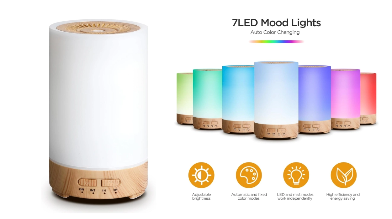 Humidificador difusor de aceites esenciales Romon de 150 ml