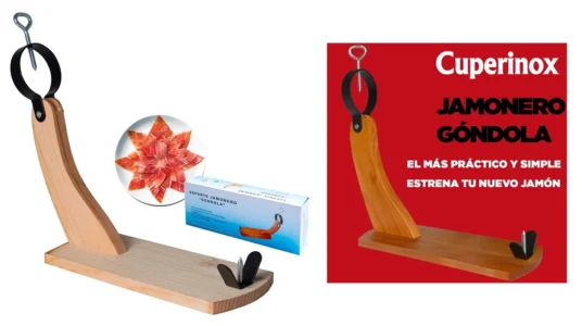 Jamonero de madera tipo góndola Cuperinox