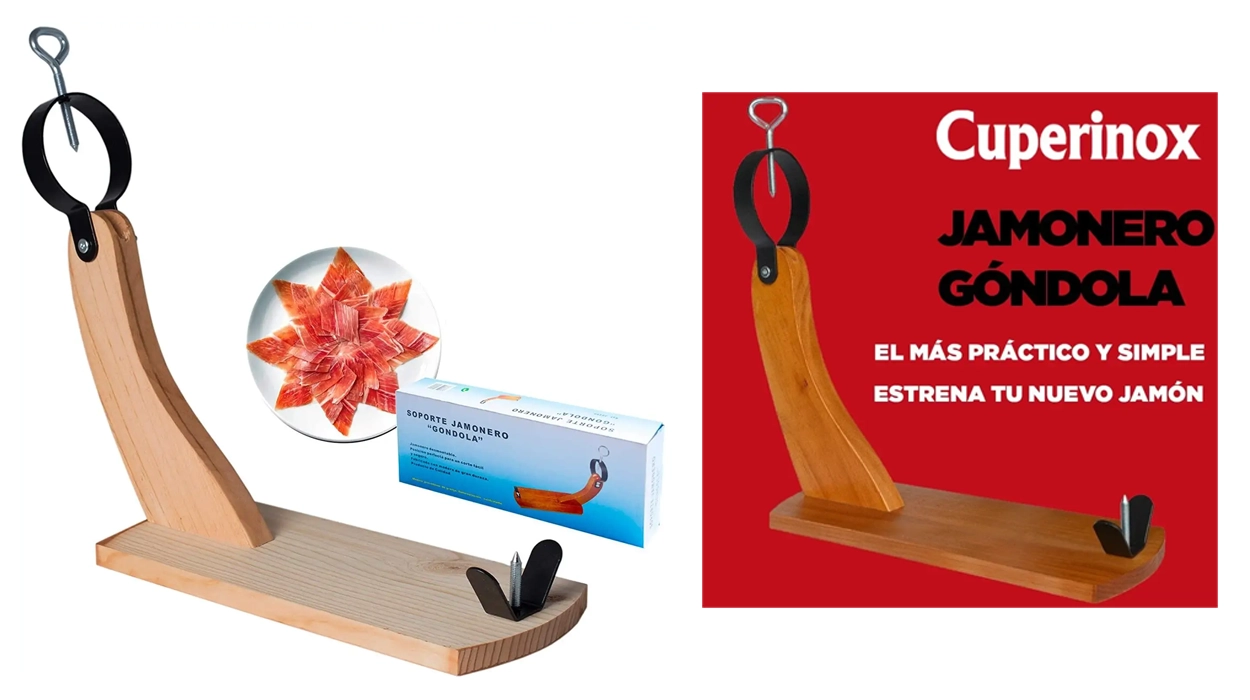 Jamonero de madera tipo góndola Cuperinox
