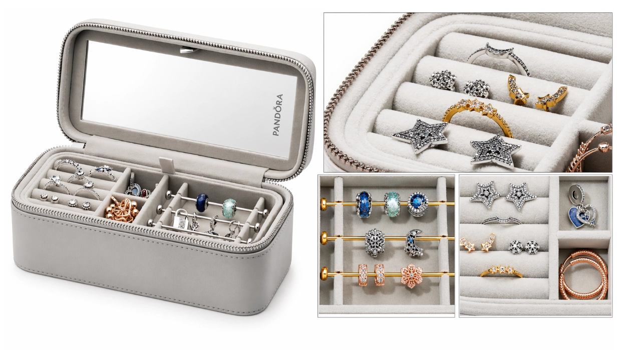 Joyero de viaje Pandora para organizar pulseras, charms y accesorios