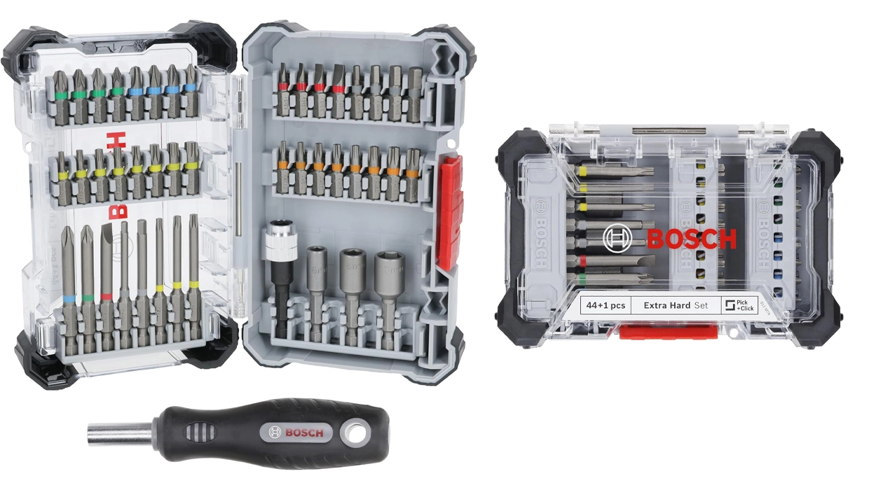 Juego de 45 puntas de destornillador extraduras Bosch
