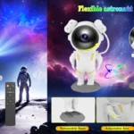 Lámpara LED-proyector con forma de astronauta