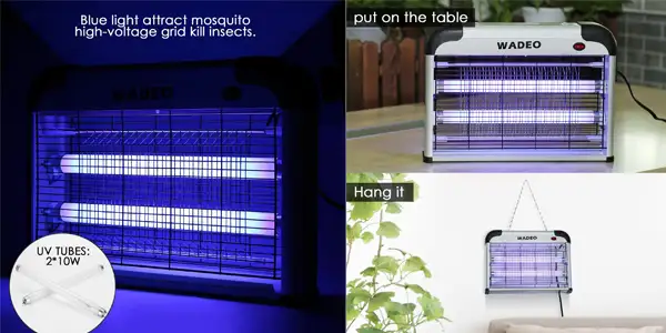 Lámpara matamosquitos electrica Wadeo con luz UV oferta