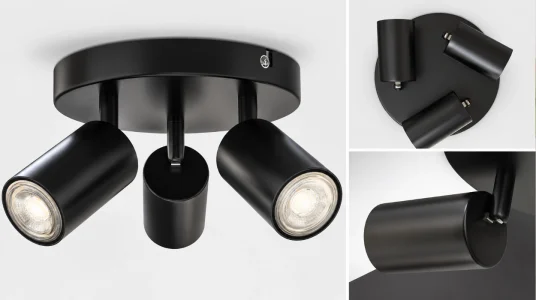 Lámpara moderna B.K.Licht de 3 focos ajustables