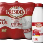 Leche entera Président botella 1,5 litros barata