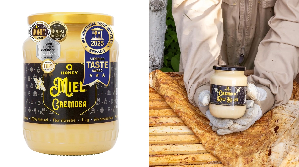 Miel natural cremosa untable Q Honey de 1 kg