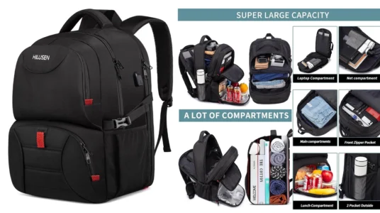 Mochila grande de 50L con sujeción para portátil de 17 y bolsillo térmico