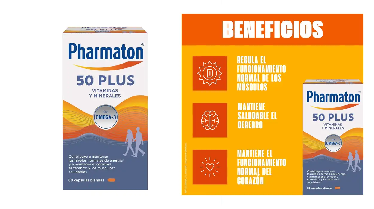 Multivitamínico Pharmaton 50+ 60 cápsulas