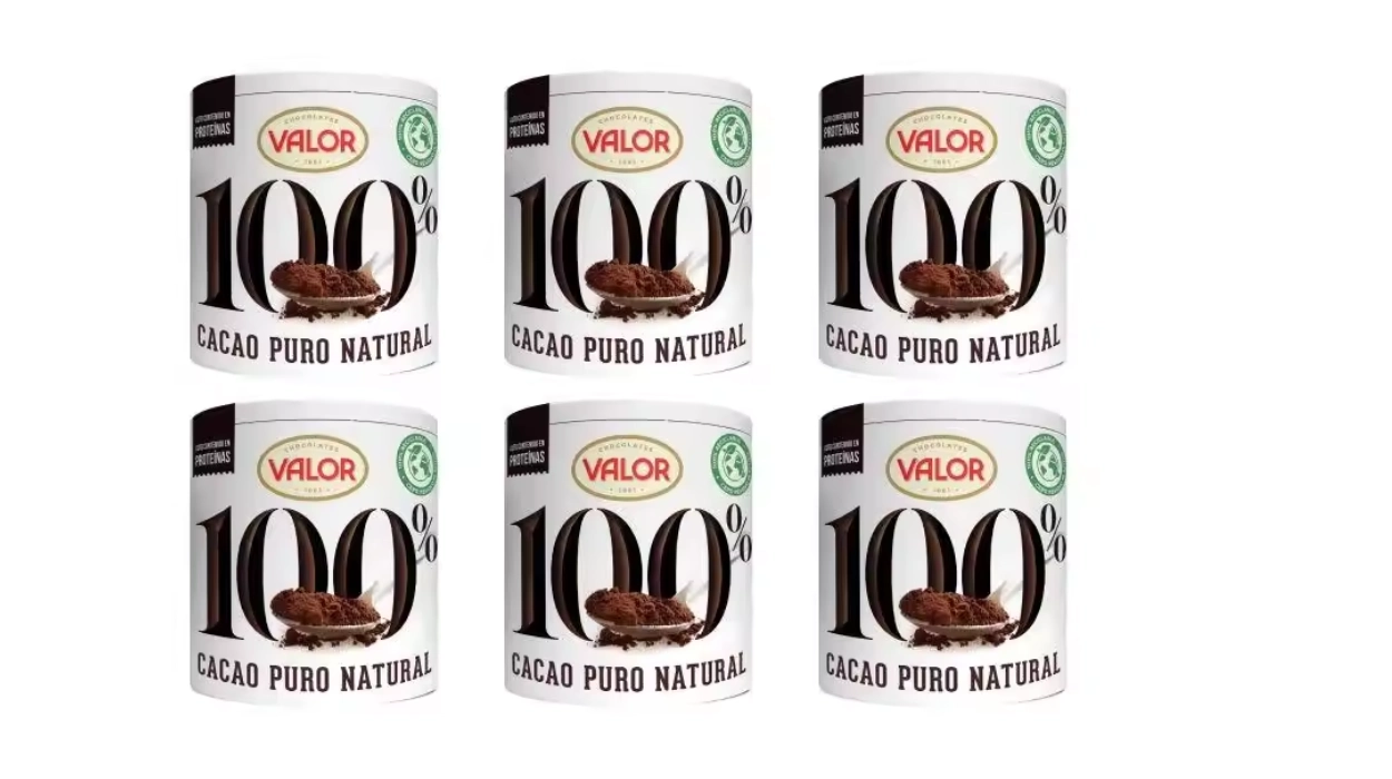 PACK 6ud x 250g de Cacao Puro Valor Natural 100%