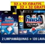 Pack Finish Powerball Ultimate de 128 pastillas + 6 limpiamáquinas en pastillas