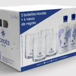 Pack Nordés Gin Premium con 2 botellas de 70 cl y 4 vasos