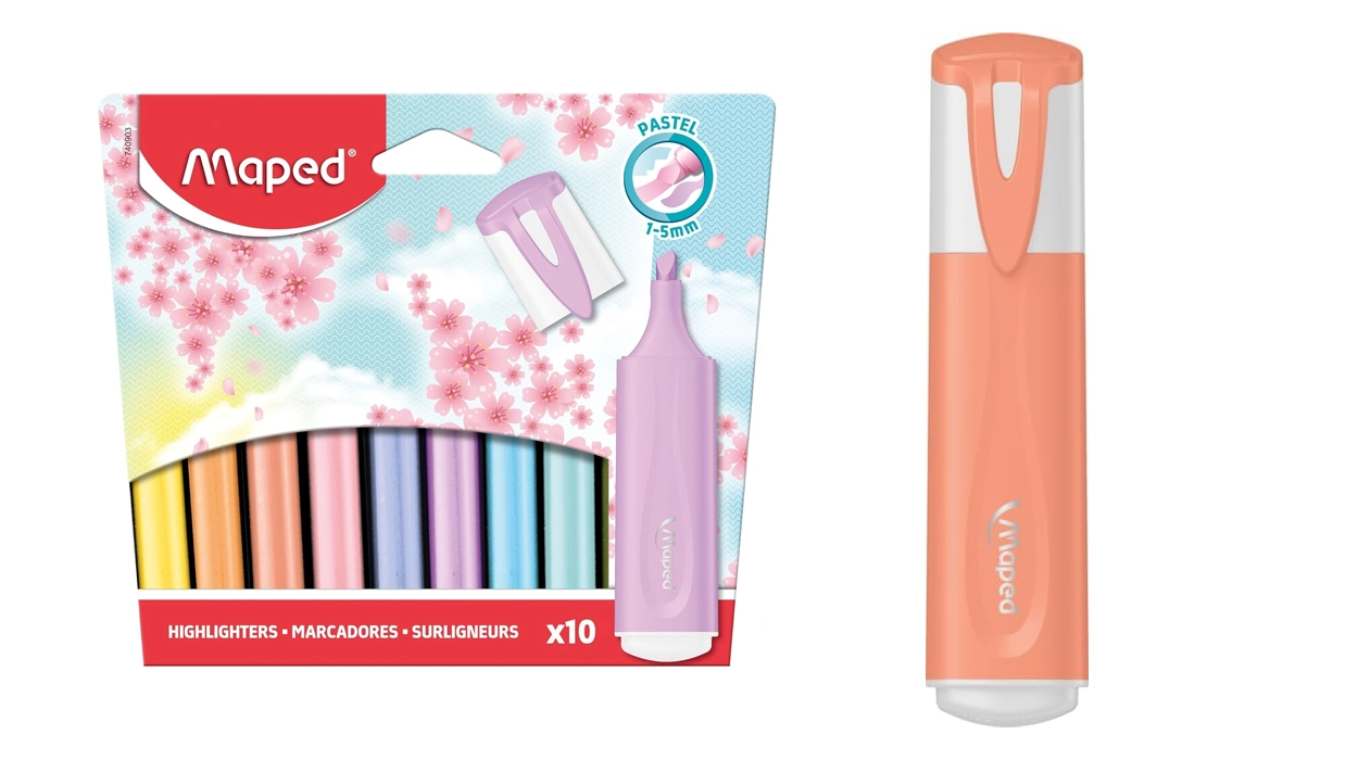 Pack de 10 marcadores Maped pastel