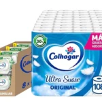 Pack de 108 rollos de papel higiénico Colhogar Ultra Suave + 640 Toallitas Húmedas Aloe