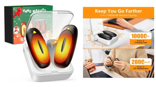 Pack de 2 calentadores de manos recargables Innopower de 4.000 mAh