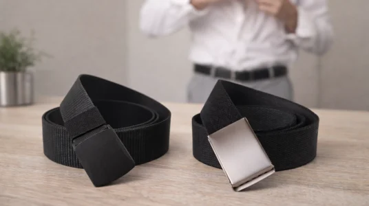 Pack de 2 cinturones de nylon Chalier con hebilla automática