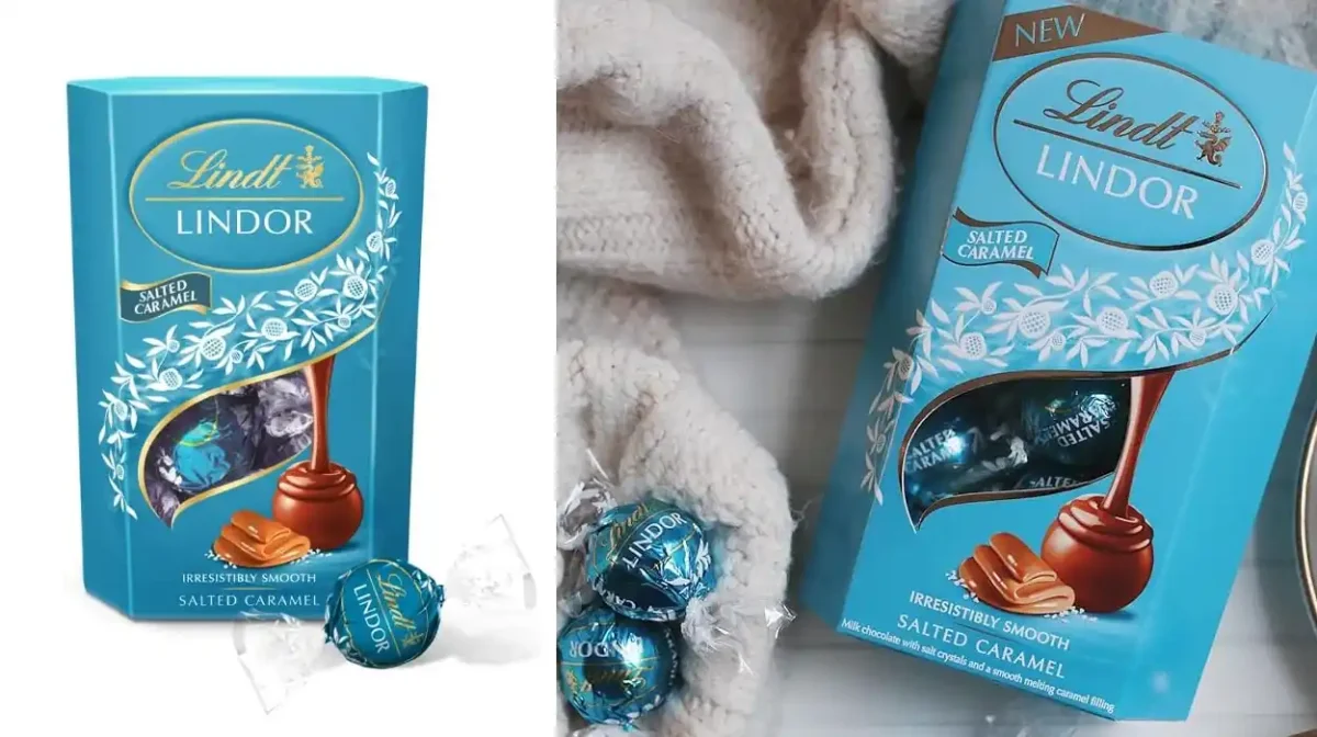 Caja de bombones Lindt Salted Caramel de 200 g