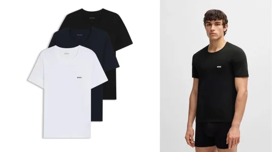 Pack de 3 camisetas interiores Hugo Boss Mix & Match para hombre