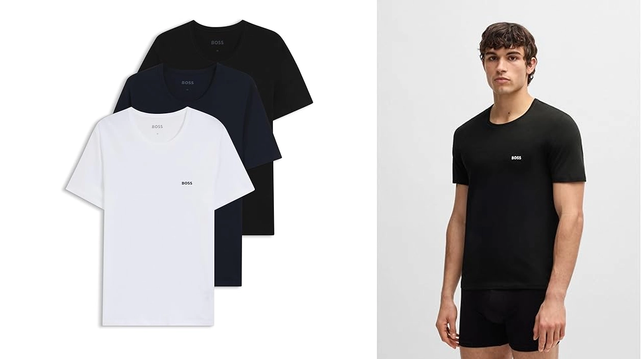 Pack de 3 camisetas interiores Hugo Boss Mix & Match para hombre