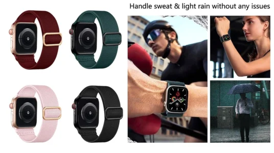 Pack de 4 correas para Apple Watch elásticas