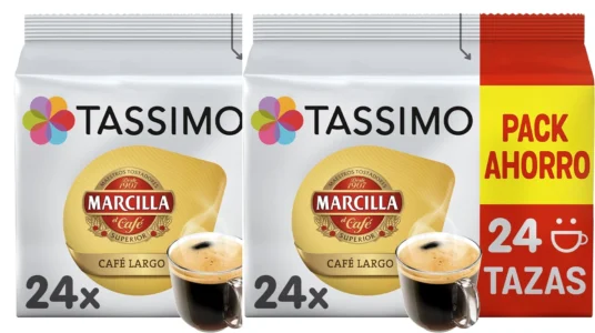 Pack de 48 Cápsulas de Tassimo Café Marcilla Largo