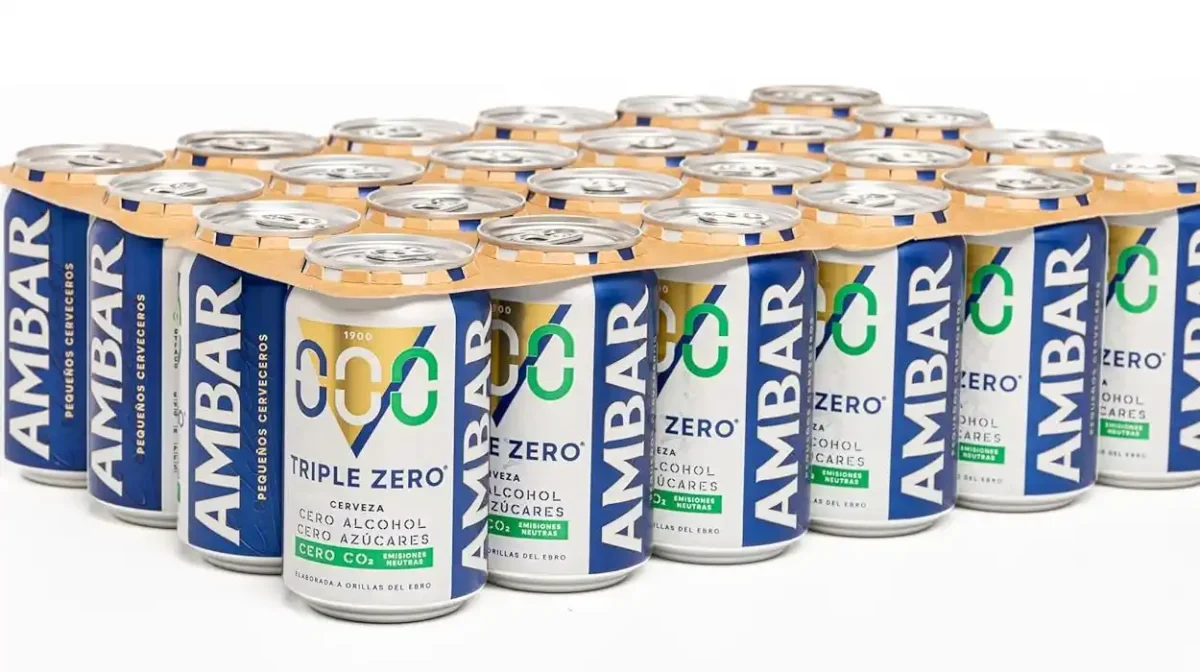Pack de 48 latas de cerveza Ambar Triple Zero de 33 cl con oferta 2x1