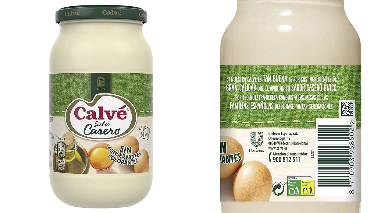 Pack de 5 botes de mayonesa Calvé de 430 ml