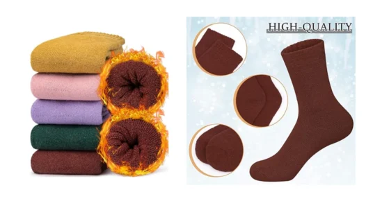 Pack de 5 pares de calcetines de lana para mujer