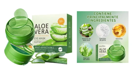 Pack de 60 parches hidratantes para bolsas y ojeras con Aloe Vera
