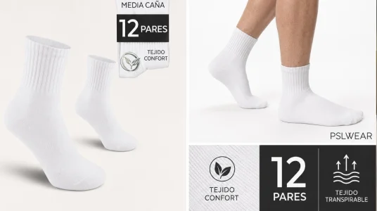 Pack x12 pares de calcetines deportivos PSL Wear