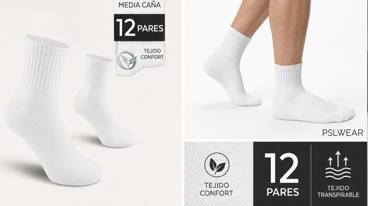 Pack x12 pares de calcetines deportivos PSL Wear