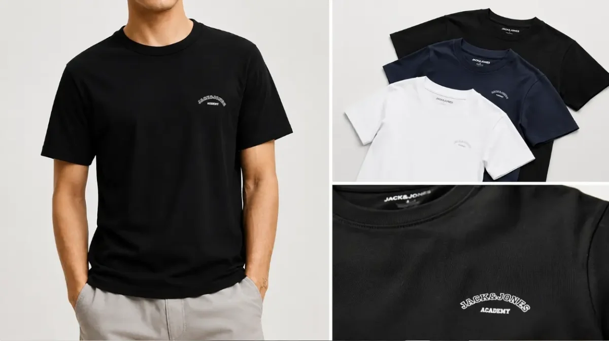 Pack x3 camisetas Jack & Jones Jjcollege Logo para hombre