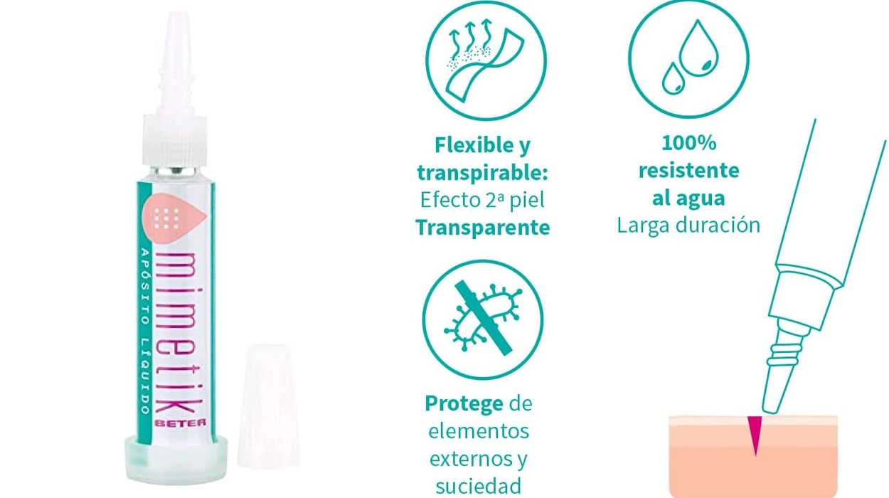 Pack x3 tubos de apósito transparente líquido Beter